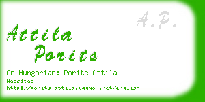 attila porits business card